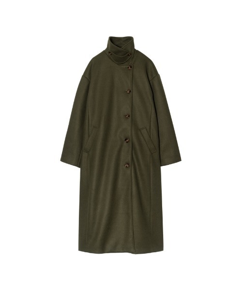 Re:EDIT（リエディ）の「[低身長サイズ有]3WAYフェイクウールロングステンカラーコート（ステンカラーコート・レディース・ピンク/ブラック/イエロー/ベージュ/カーキ・MEDIUM/SHORT/LARGE）」の16枚目の写真