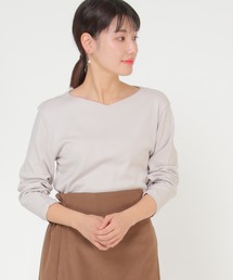 前身Wハートネック長袖T