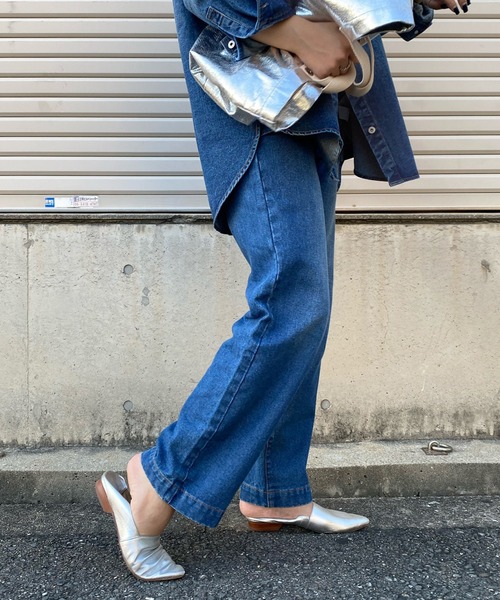 DouDou（ドゥドゥ）の「バギーデニム（デニムパンツ・レディース・ブラック/ブルー・36/38）」の8枚目の写真