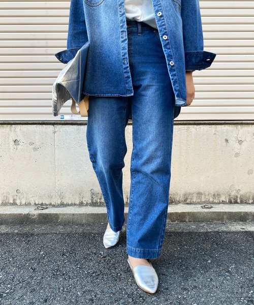 DouDou（ドゥドゥ）の「バギーデニム（デニムパンツ・レディース・ブラック/ブルー・36/38）」の6枚目の写真
