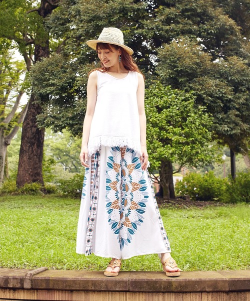 チャイハネ(チャイハネ)の「【チャイハネ】メンデルワイドパンツ(その他パンツ・レディース・ホワイト/ベージュ/キャメル・FREE)」の6枚目の写真