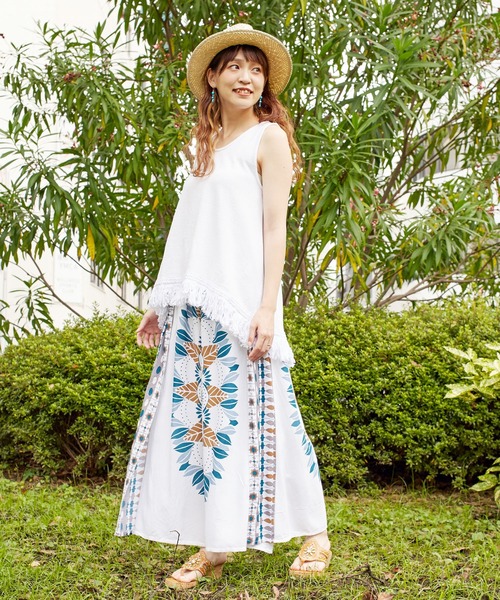 チャイハネ(チャイハネ)の「【チャイハネ】メンデルワイドパンツ(その他パンツ・レディース・ホワイト/ベージュ/キャメル・FREE)」の9枚目の写真