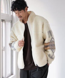 B:MING by BEAMS | PENDLETON × B:MING by BEAMS / 別注 ボア ミドルコート(ブルゾン)