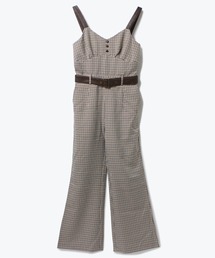 NOMAE | 【NOMAE】レザー配色チェックサロペット(サロペット/オーバーオール)