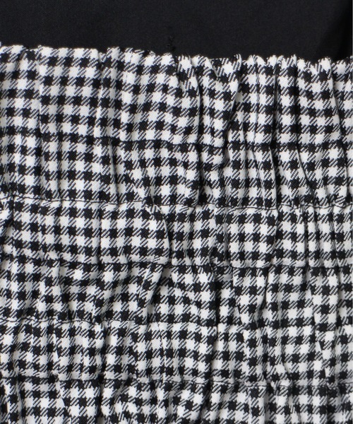 NOMAE（ノーマエ）の「【NOMAE】レザー配色チェックサロペット（サロペット/オーバーオール・レディース・ブラウン/ブラック系その他/ブラック・FREE）」の16枚目の写真