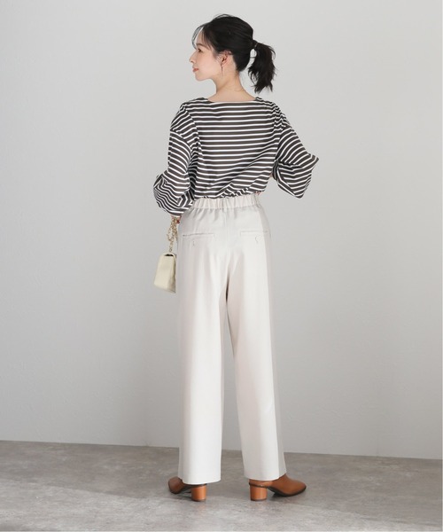 La TOTALITE（ラトータリテ）の「ツイルストレッチ ワイドパンツ【手洗い可能】◆（その他パンツ・レディース・ブラック/カーキ/ベージュ系その他・38/36）」の11枚目の写真