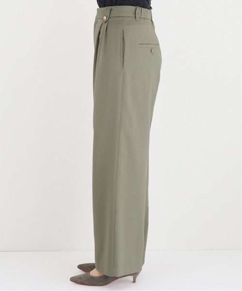 La TOTALITE（ラトータリテ）の「ツイルストレッチ ワイドパンツ【手洗い可能】◆（その他パンツ・レディース・ブラック/カーキ/ベージュ系その他・38/36）」の18枚目の写真