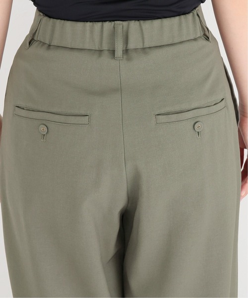 La TOTALITE（ラトータリテ）の「ツイルストレッチ ワイドパンツ【手洗い可能】◆（その他パンツ・レディース・ブラック/カーキ/ベージュ系その他・38/36）」の12枚目の写真