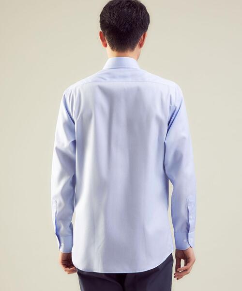 green label relaxing(グリーンレーベルリラクシング)の「Cナローストライプ スリム ショートワイドカラー ドレスシャツ -イージーアイロン-(ビジネスシャツ・メンズ・ロイヤルブルー/ライトブルー・37cm/38cm/40cm/39cm/43cm/41cm/42cm)」の10枚目の写真