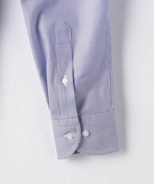green label relaxing(グリーンレーベルリラクシング)の「Cナローストライプ スリム ショートワイドカラー ドレスシャツ -イージーアイロン-(ビジネスシャツ・メンズ・ロイヤルブルー/ライトブルー・37cm/38cm/40cm/39cm/43cm/41cm/42cm)」の5枚目の写真