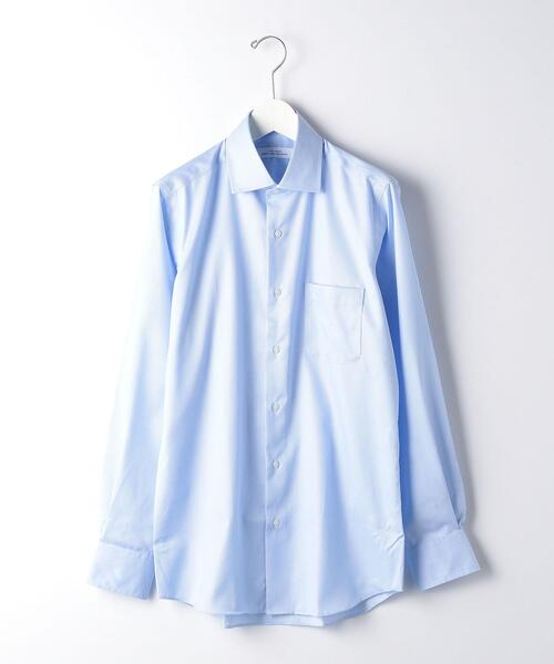 green label relaxing(グリーンレーベルリラクシング)の「Cナローストライプ スリム ショートワイドカラー ドレスシャツ -イージーアイロン-(ビジネスシャツ・メンズ・ロイヤルブルー/ライトブルー・37cm/38cm/40cm/39cm/43cm/41cm/42cm)」の14枚目の写真