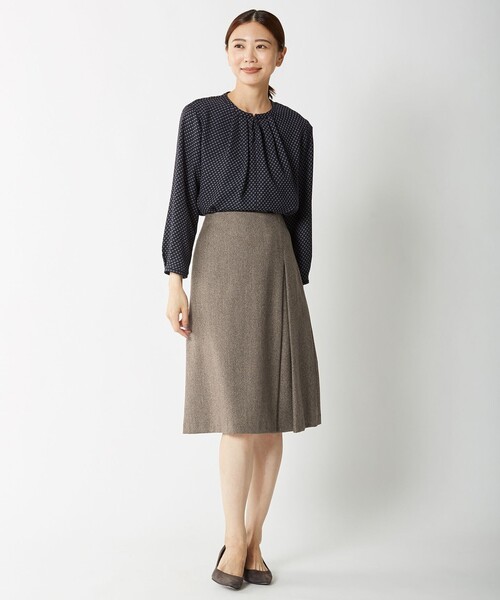 J.PRESS Ladies(J.プレス レディス)の「【セットアップ対応】ウールストレッチツイード スカート(スカート・レディース・グレー系/ダークブラウン系・XS/XXS)」の9枚目の写真