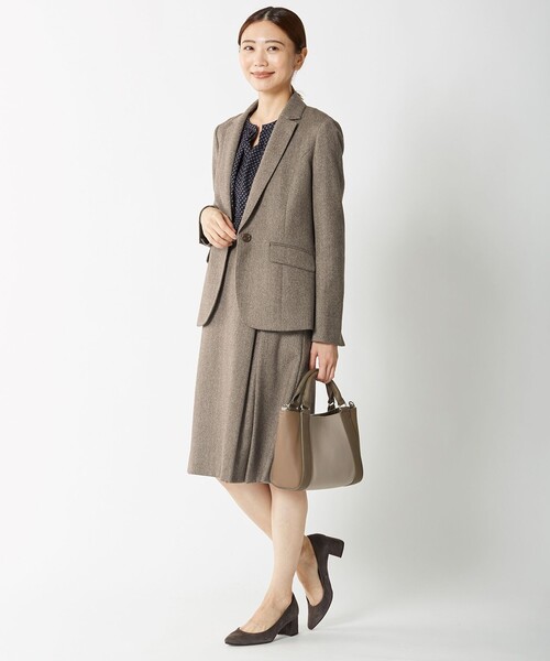 J.PRESS Ladies(J.プレス レディス)の「【セットアップ対応】ウールストレッチツイード スカート(スカート・レディース・グレー系/ダークブラウン系・XS/XXS)」の6枚目の写真