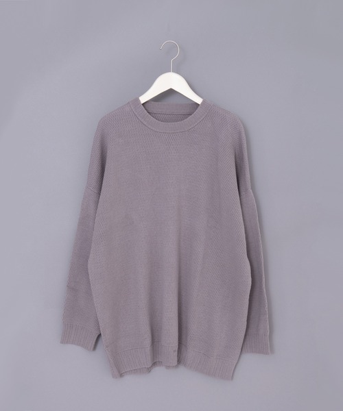 TETE HOMME(テットオム)の「【Revo.】ハニカムワッフル コットンニットロングスリーブTee(ニット/セーター・メンズ・ブラック/グレー/カーキ/ナチュラル・MEDIUM/LARGE)」の3枚目の写真
