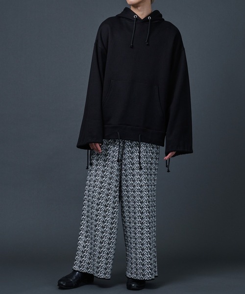 Ellno Loset(エルノロゼット)の「ジオメ柄ワイドパンツ(セットアップ対応)(その他パンツ・メンズ・ブラック/ダークグリーン・MEDIUM/LARGE)」の13枚目の写真