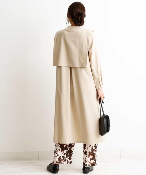 a.v.v(アーヴェヴェ)の「【a.v.v Charme】レイヤード風ロングワンピース(シャツワンピース・レディース・オレンジ/ベージュ・38/40/36)」の13枚目の写真