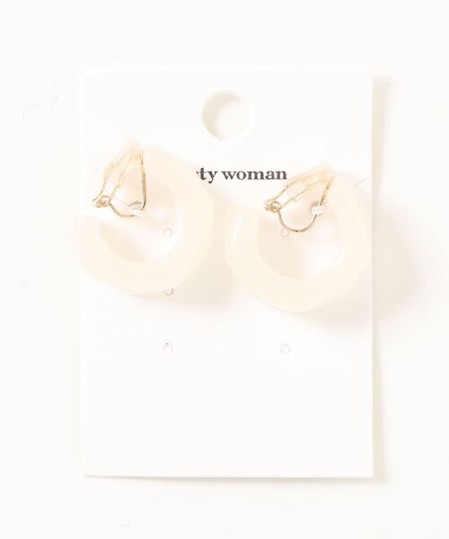 mysty woman（ミスティウーマン）の「アーチカラーイヤリング 238401（イヤリング・レディース・ブラウン/アイボリー/グリーン系その他・FREE）」の5枚目の写真
