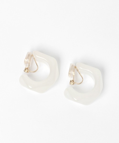 mysty woman（ミスティウーマン）の「アーチカラーイヤリング 238401（イヤリング・レディース・ブラウン/アイボリー/グリーン系その他・FREE）」の13枚目の写真