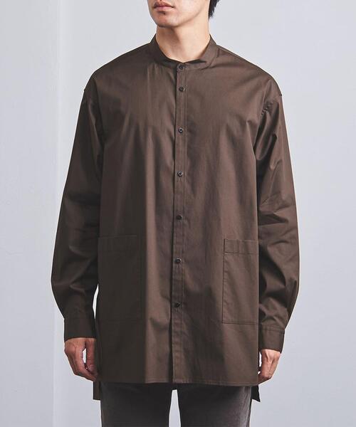 VALET/バレット（バレット）の「＜VALET (バレット）＞ ロング バンドカラー シャツ（シャツ/ブラウス・メンズ・ダークブラウン/ダークグレー・L/M/S）」の3枚目の写真