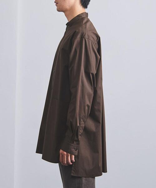 VALET/バレット（バレット）の「＜VALET (バレット）＞ ロング バンドカラー シャツ（シャツ/ブラウス・メンズ・ダークブラウン/ダークグレー・L/M/S）」の4枚目の写真