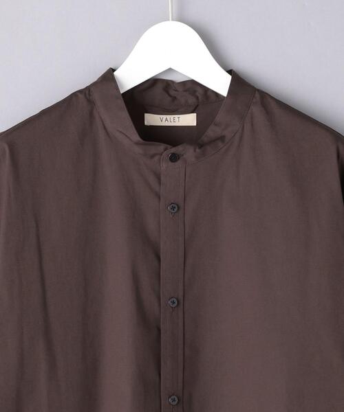 VALET/バレット（バレット）の「＜VALET (バレット）＞ ロング バンドカラー シャツ（シャツ/ブラウス・メンズ・ダークブラウン/ダークグレー・L/M/S）」の14枚目の写真