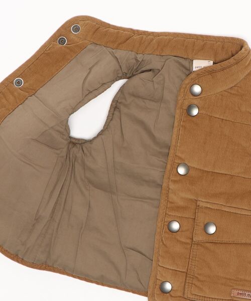 petit main(プティマイン)の「中綿ベスト(ベスト・キッズ・ブルー/ベージュ・S/M)」の3枚目の写真