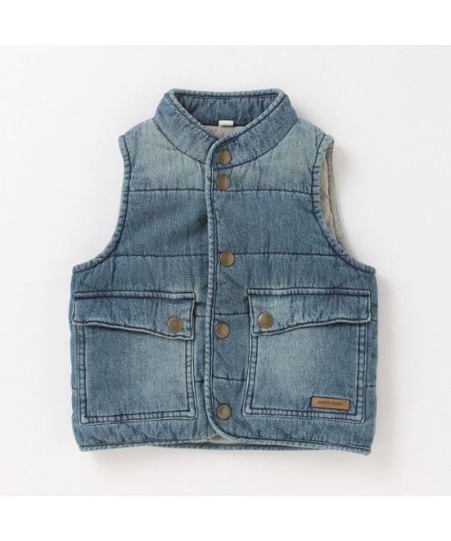 petit main(プティマイン)の「中綿ベスト(ベスト・キッズ・ブルー/ベージュ・S/M)」の11枚目の写真