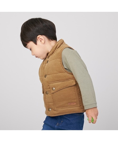 petit main(プティマイン)の「中綿ベスト(ベスト・キッズ・ブルー/ベージュ・S/M)」の5枚目の写真