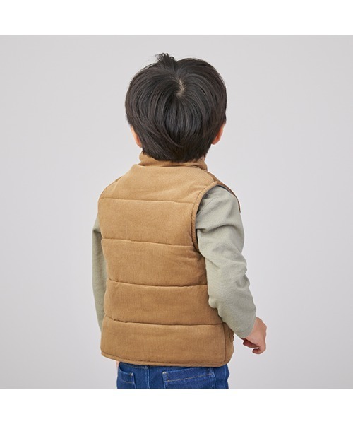 petit main(プティマイン)の「中綿ベスト(ベスト・キッズ・ブルー/ベージュ・S/M)」の6枚目の写真
