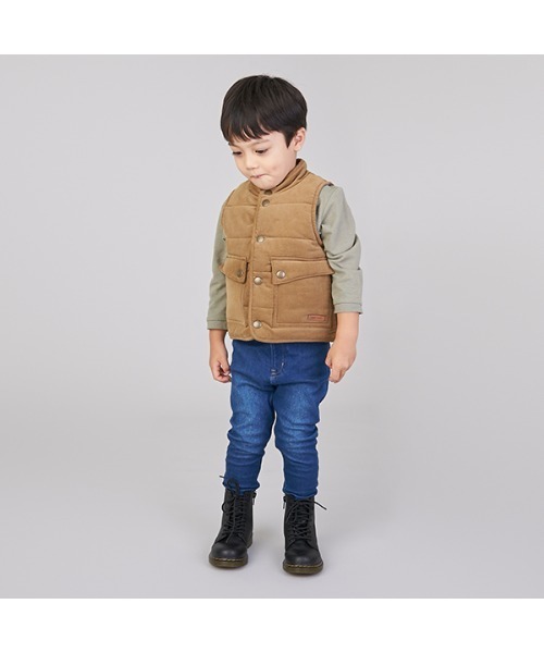 petit main(プティマイン)の「中綿ベスト(ベスト・キッズ・ブルー/ベージュ・S/M)」の7枚目の写真