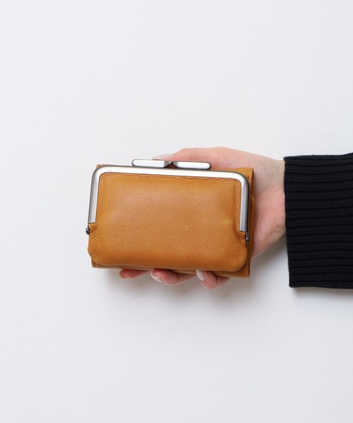 FUNALIVE(ファンアライブ)の「HOЯAMA カウレザーがま口折り財布(財布・メンズ・ブラック/グリーン/キャメル・FREE)」の12枚目の写真