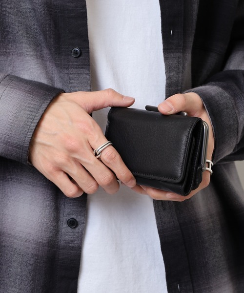 セール】HOЯAMA カウレザーがま口折り財布（財布