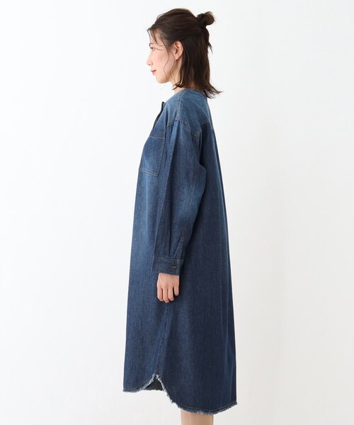 SHOO・LA・RUE（シューラルー）の「◆デニムシャツワンピース（ワンピース・レディース・ブラック/ブルー/ダークネイビー・02/03/04）」の10枚目の写真