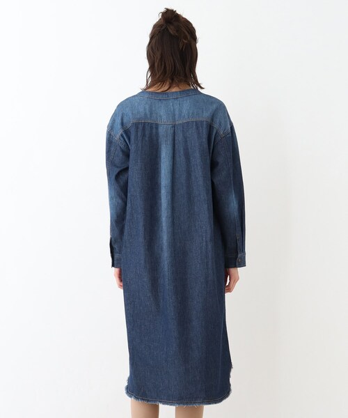 SHOO・LA・RUE（シューラルー）の「◆デニムシャツワンピース（ワンピース・レディース・ブラック/ブルー/ダークネイビー・02/03/04）」の11枚目の写真