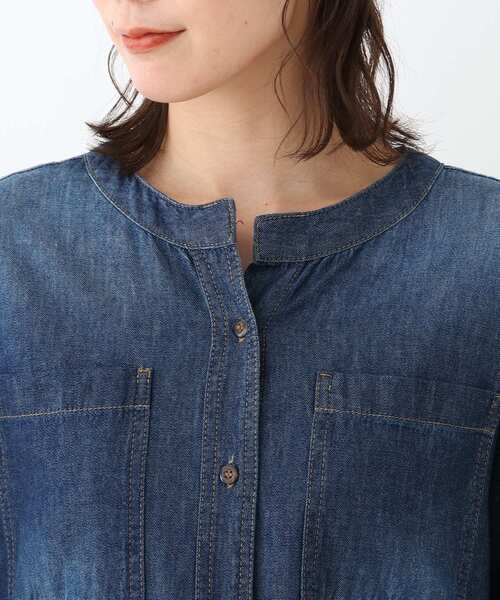 SHOO・LA・RUE（シューラルー）の「◆デニムシャツワンピース（ワンピース・レディース・ブラック/ブルー/ダークネイビー・02/03/04）」の12枚目の写真