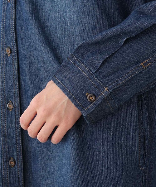 SHOO・LA・RUE（シューラルー）の「◆デニムシャツワンピース（ワンピース・レディース・ブラック/ブルー/ダークネイビー・02/03/04）」の13枚目の写真