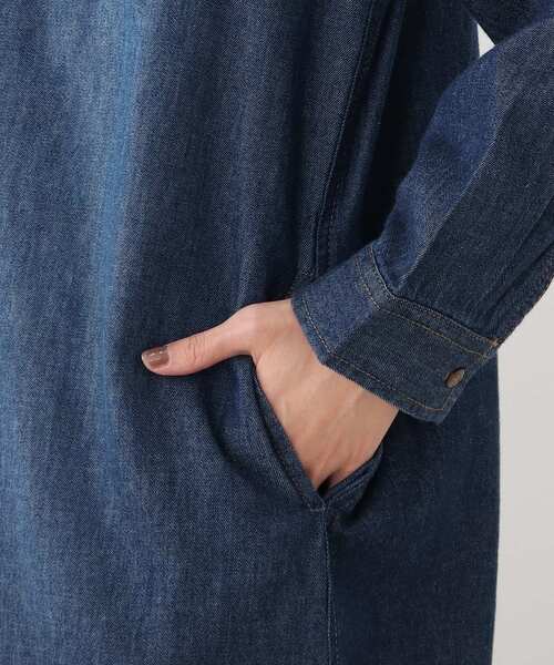 SHOO・LA・RUE（シューラルー）の「◆デニムシャツワンピース（ワンピース・レディース・ブラック/ブルー/ダークネイビー・02/03/04）」の15枚目の写真