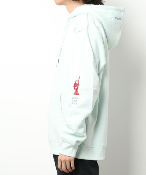 GRIMEY（グライミー）の「GRMY(GRIMEY)/グライミー/Jazz Thing Hoodie（パーカー・メンズ・ライトブルー/ワインレッド・MEDIUM/LARGE/X-LARGE）」の5枚目の写真