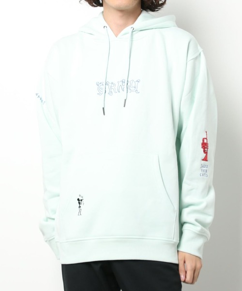 GRIMEY（グライミー）の「GRMY(GRIMEY)/グライミー/Jazz Thing Hoodie（パーカー・メンズ・ライトブルー/ワインレッド・MEDIUM/LARGE/X-LARGE）」の16枚目の写真