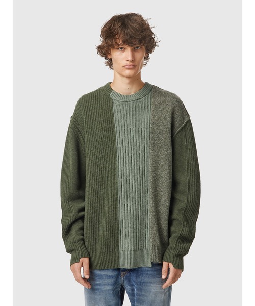 セール メンズ ニット ラウンドネック リラックスフィット ニット セーター Diesel ディーゼル のファッション通販 Zozotown