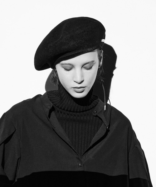 MAISON Birth（メゾンバース）の「MAISON Birth メゾンバース / VELWOOL BASQUE BERET ウールバスクベレー帽 / MB-21311（ハンチング/ベレー帽・レディース・ブラック/オリーブ/ベージュ/ブラウン・FREE）」の2枚目の写真