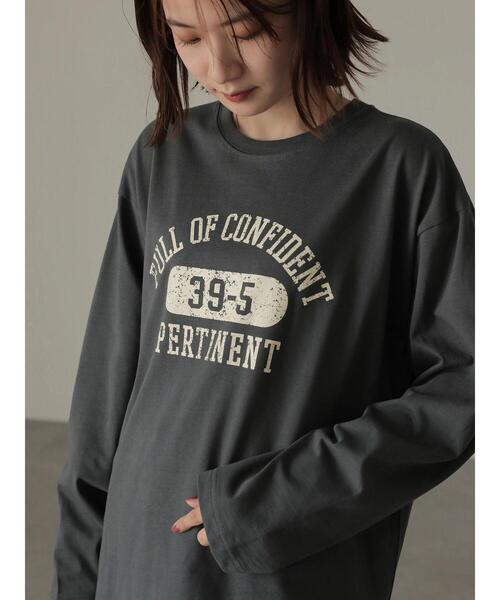 AMERICAN HOLIC（アメリカンホリック）の「カレッジロゴカットプルオーバー1（Tシャツ/カットソー・レディース・チャコールグレー・M/L）」の2枚目の写真