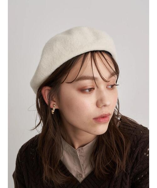 earth music&ecology（アースミュージックアンドエコロジー）の「バスクベレー＊（ハンチング/ベレー帽・レディース・ブラック/ネイビー/ブラウン/グレー/アイボリー・FREE）」の20枚目の写真