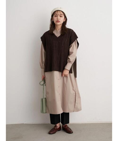 earth music&ecology（アースミュージックアンドエコロジー）の「バスクベレー＊（ハンチング/ベレー帽・レディース・ブラック/ネイビー/ブラウン/グレー/アイボリー・FREE）」の19枚目の写真