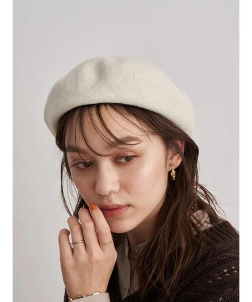 earth music&ecology（アースミュージックアンドエコロジー）の「バスクベレー＊（ハンチング/ベレー帽・レディース・ブラック/ネイビー/ブラウン/グレー/アイボリー・FREE）」の2枚目の写真