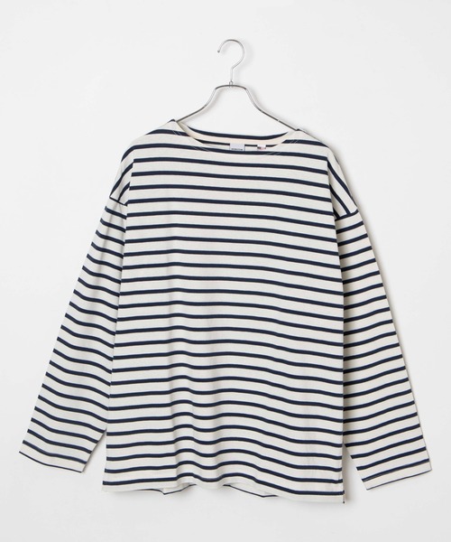 WEGO(ウィゴー)の「WEGO/バスクボーダーBIGロンT(Tシャツ/カットソー・メンズ・ホワイト/ホワイト系その他・MEDIUM/LARGE)」の19枚目の写真