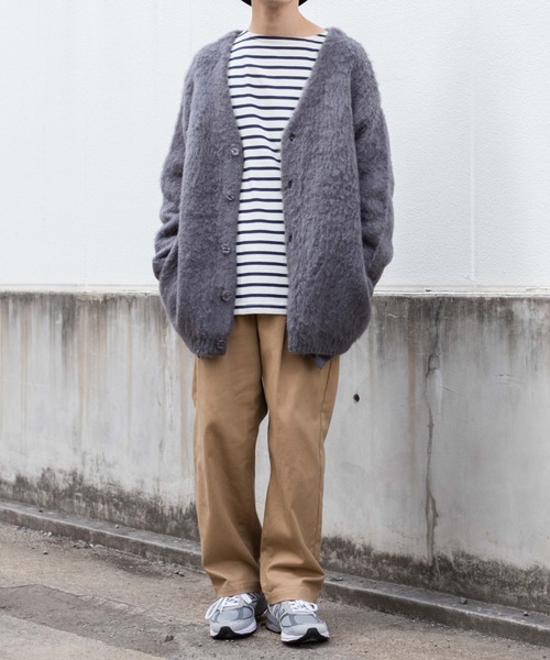 WEGO(ウィゴー)の「WEGO/バスクボーダーBIGロンT(Tシャツ/カットソー・メンズ・ホワイト/ホワイト系その他・MEDIUM/LARGE)」の9枚目の写真