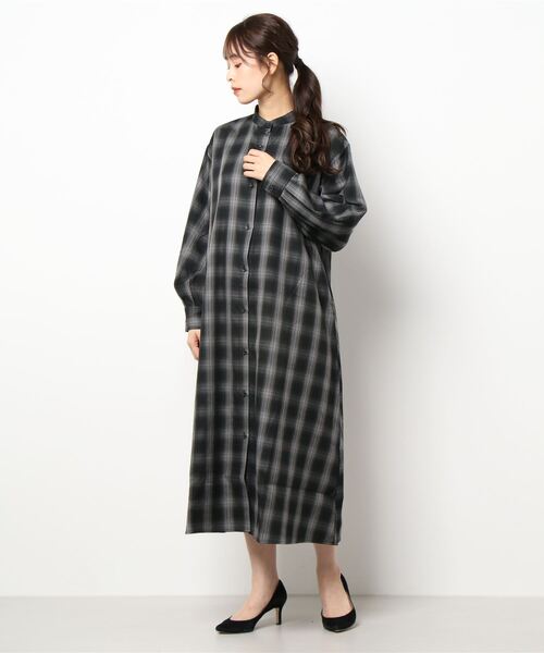 Earth Music Ecology アースミュージックアンドエコロジー の オンブレーチェックワンピース ワンピース Wear Earth Music Ecology アースミュージックアンドエコロジー の オンブレーチェックワンピース ワンピース Wear