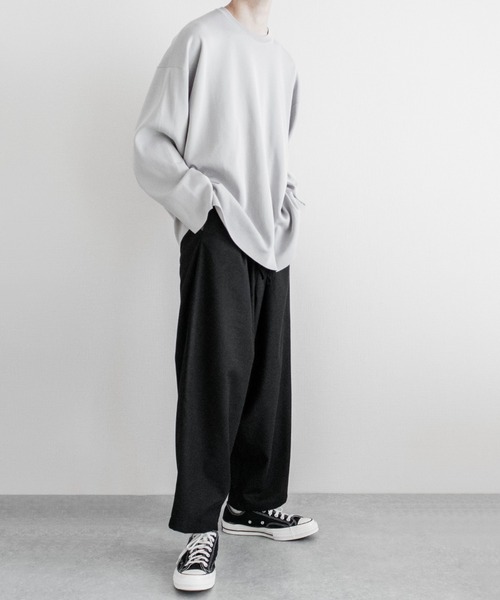 INTER FACTORY（インターファクトリー）の「ファッションインフルエンサー ゆーき - Wide Easy Pants / ワイドイージーパンツ　made in INTER FACTORY（その他パンツ・メンズ・ブラック/グレイッシュベージュ・SMALL/MEDIUM）」の16枚目の写真