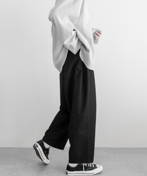 INTER FACTORY（インターファクトリー）の「ファッションインフルエンサー ゆーき - Wide Easy Pants / ワイドイージーパンツ　made in INTER FACTORY（その他パンツ・メンズ・ブラック/グレイッシュベージュ・SMALL/MEDIUM）」の11枚目の写真